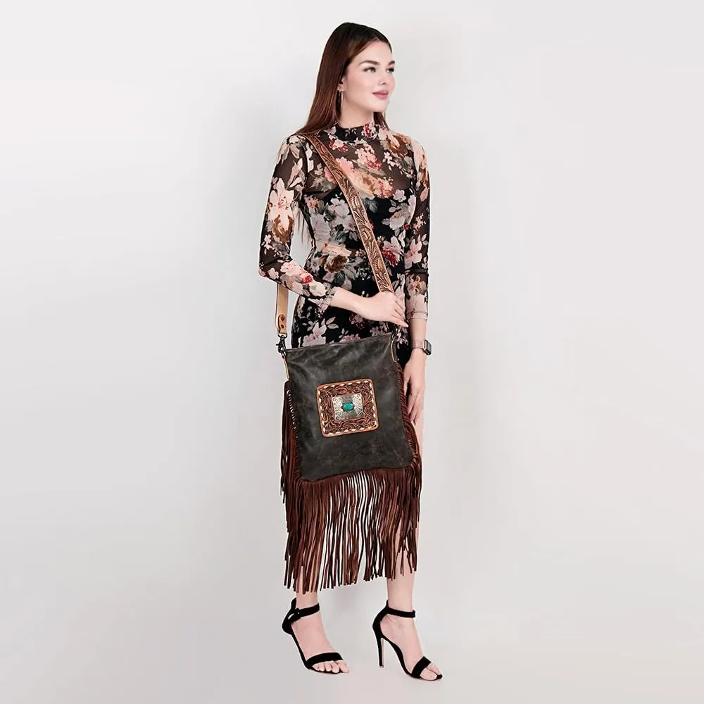 American Darling Messenger Hair On Genuine Leather Women Bag Western Handbag Purse