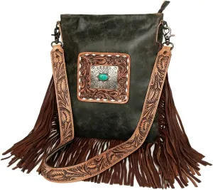 American Darling Messenger Hair On Genuine Leather Women Bag Western Handbag Purse