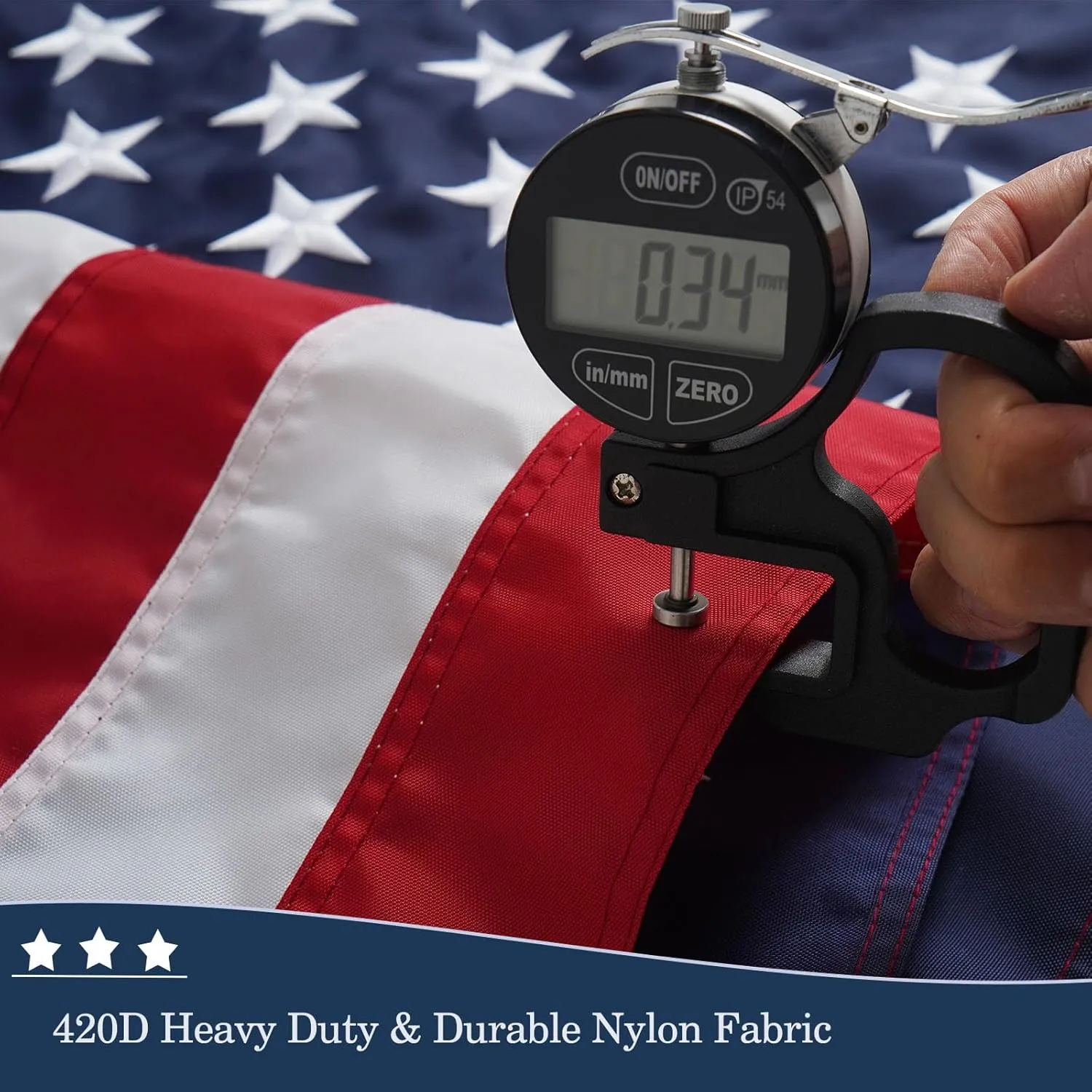 American Flag Indestructible US Flag 4x6 Heavy Duty Outdoor USA 420d Nylon TearProof Flags for Outside High Wind All Weather Longest Lasting Embroidered Stars