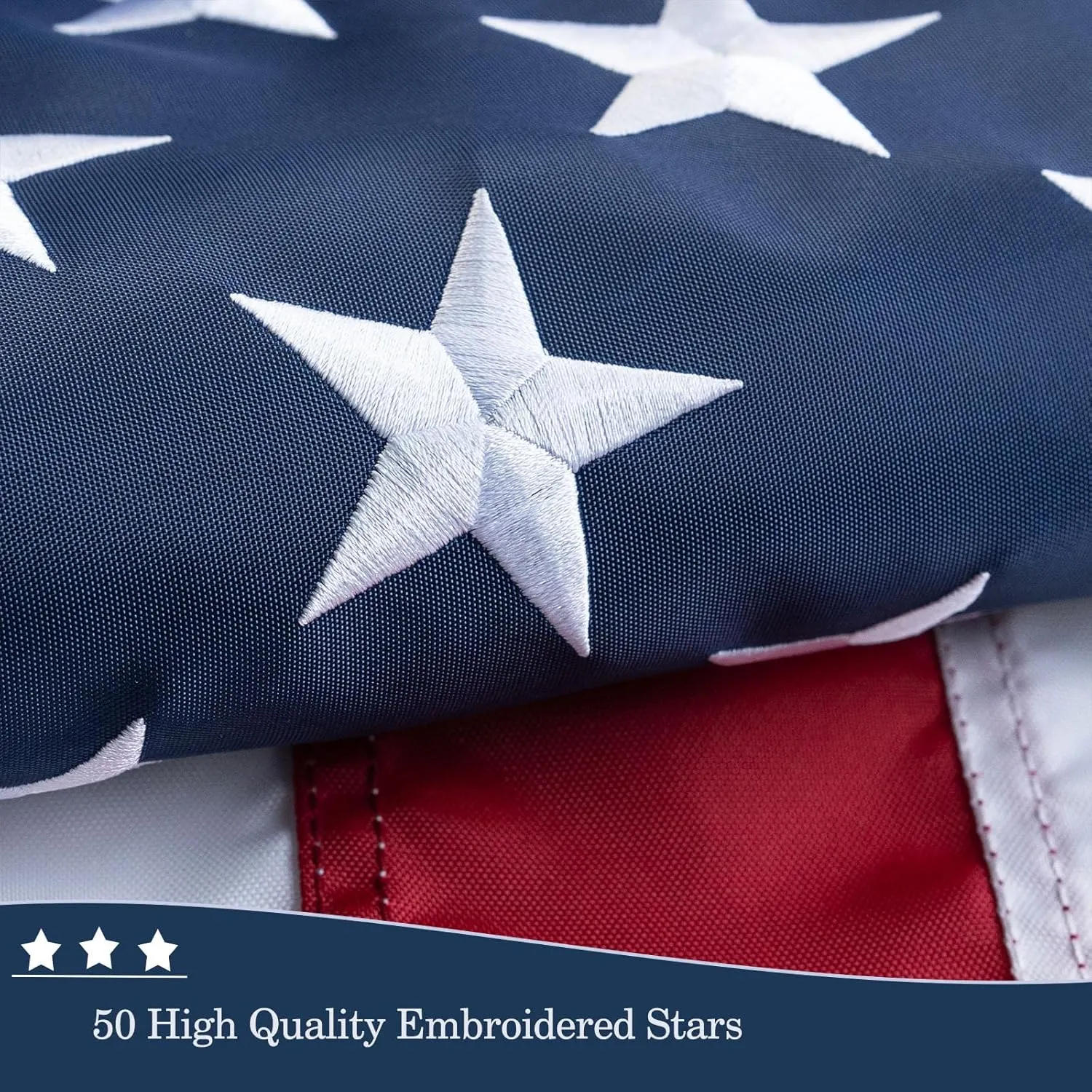 American Flag Indestructible US Flag 4x6 Heavy Duty Outdoor USA 420d Nylon TearProof Flags for Outside High Wind All Weather Longest Lasting Embroidered Stars