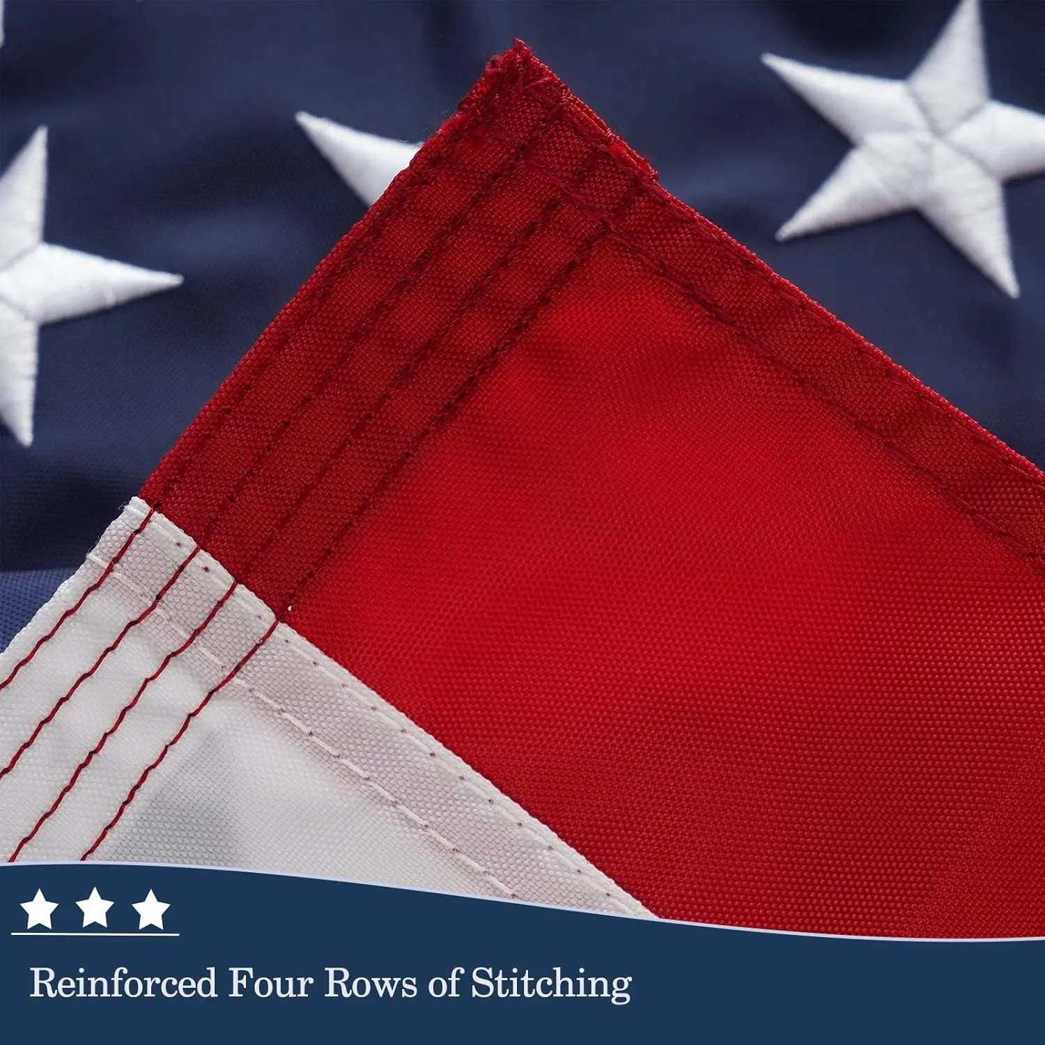 American Flag Indestructible US Flag 4x6 Heavy Duty Outdoor USA 420d Nylon TearProof Flags for Outside High Wind All Weather Longest Lasting Embroidered Stars