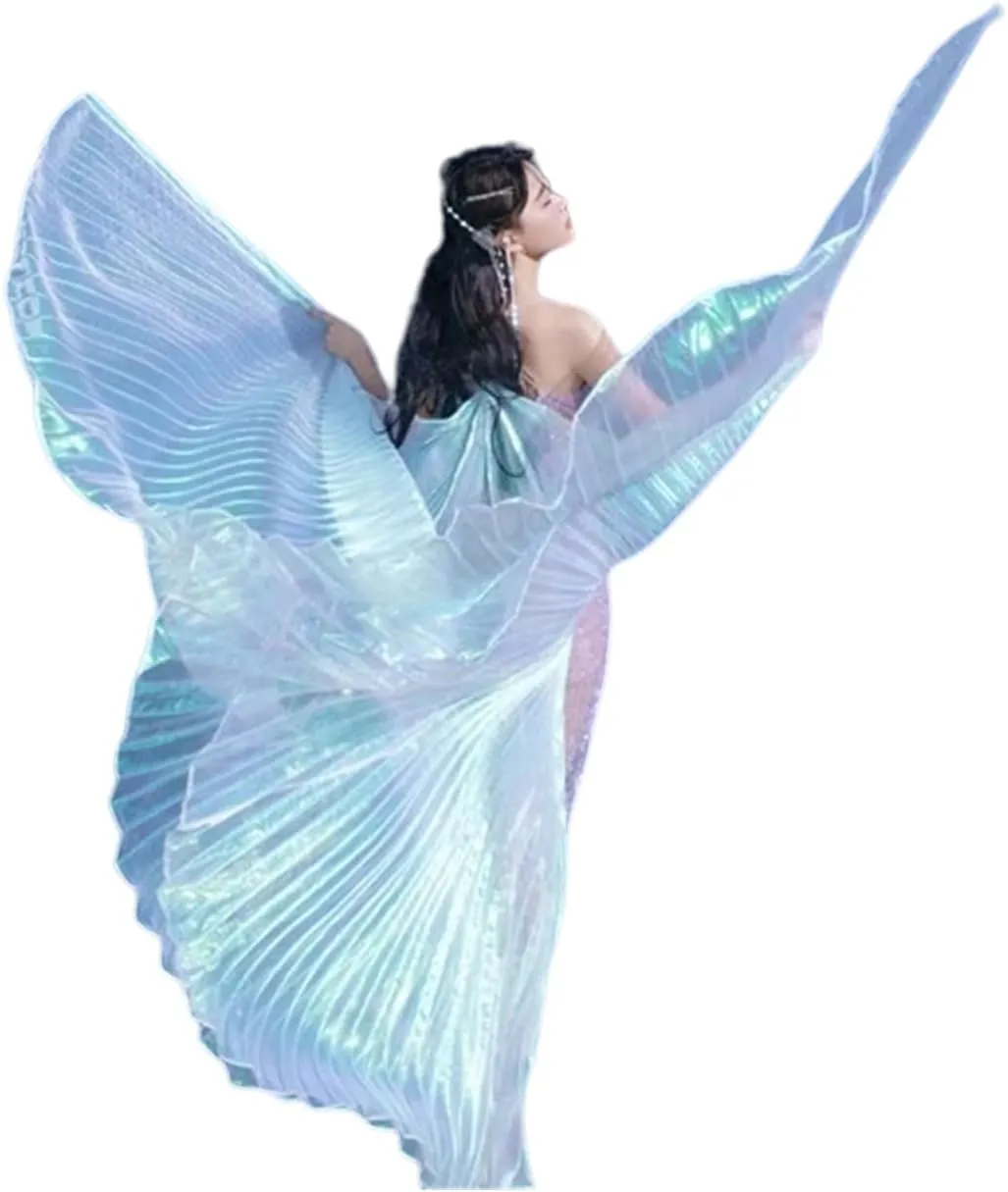 Angel Wings for Belly Dancing - Isis Wings with 360° Extension and Stretch Rods Included - Ideal Fairy Wings for Adult Dancers and Christian Dance Costume (57 inch Fully Extended)