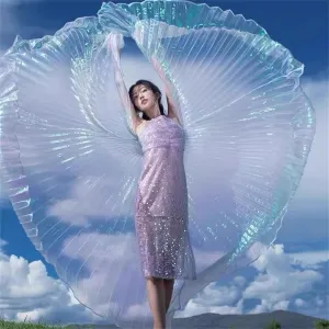 Angel Wings for Belly Dancing - Isis Wings with 360° Extension and Stretch Rods Included - Ideal Fairy Wings for Adult Dancers and Christian Dance Costume (57 inch Fully Extended)