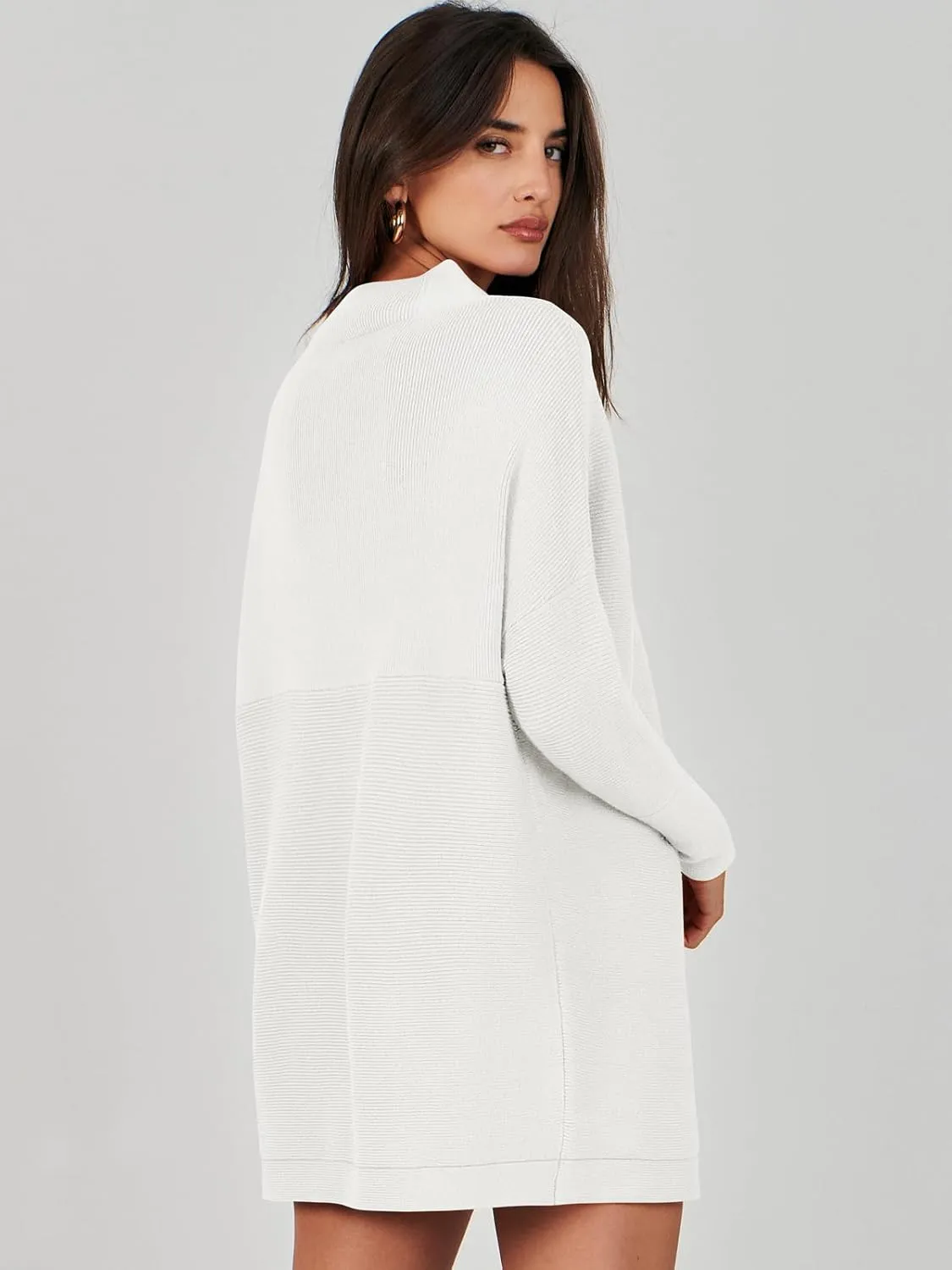 ANRABESS Women Oversized Casual Loose Turtleneck Long Sleeve Slouchy Baggy Knit Tunic Sweaters Pullover 2024 Fall Outfits