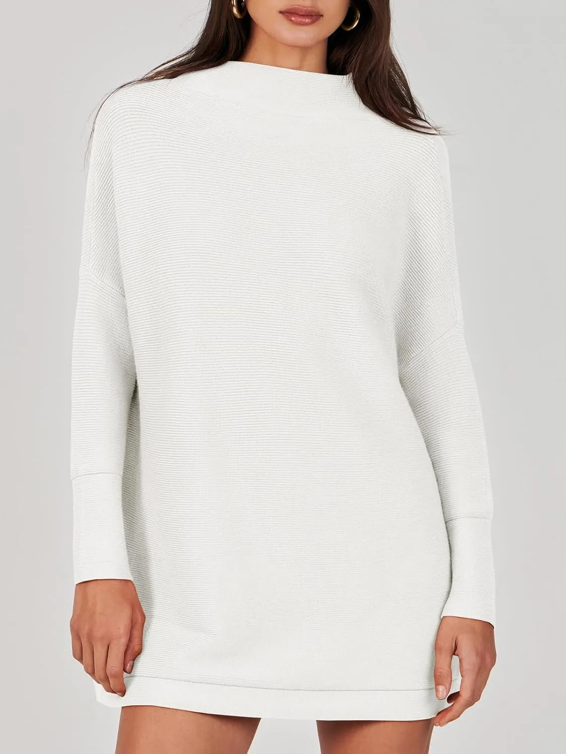 ANRABESS Women Oversized Casual Loose Turtleneck Long Sleeve Slouchy Baggy Knit Tunic Sweaters Pullover 2024 Fall Outfits