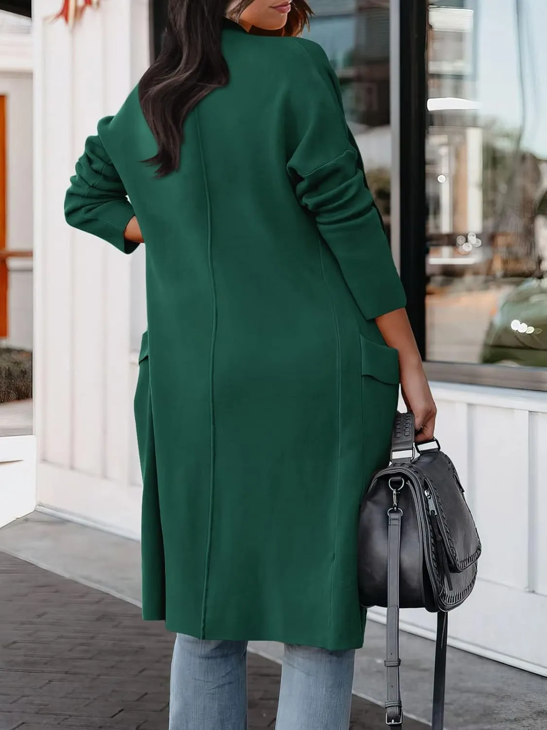 ANRABESS Women's Long Cardigan Sweater 2025 Spring Fashion Casual Oversized Knit Open Front Coatigan Jacket Coat Outfits