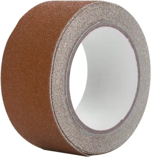 Anti Slip Tape,Grip Tape for Stairs,16.40ft Long 1.97in Width Non Skid Tape,Heavy Duty PVC Safety Tape Roll for Outdoor Indoor Steps,Stairs,Traction Tread Staircases,Boats(Dark Brown)