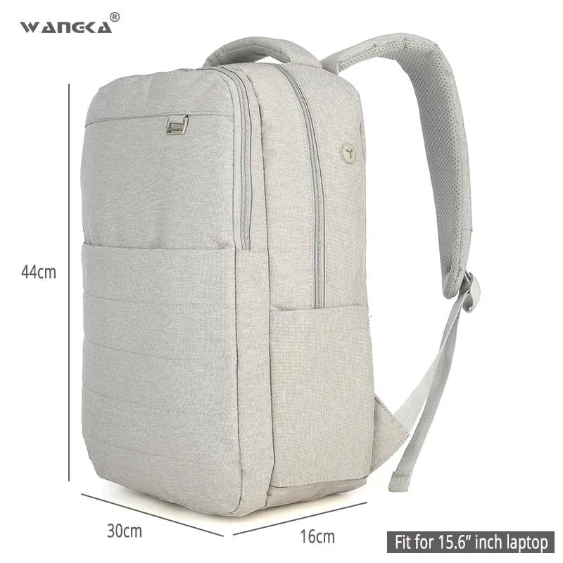 Anti Theft Canvas Leisure Business 15.6inch Laptop Backpack With Headphone Interface
