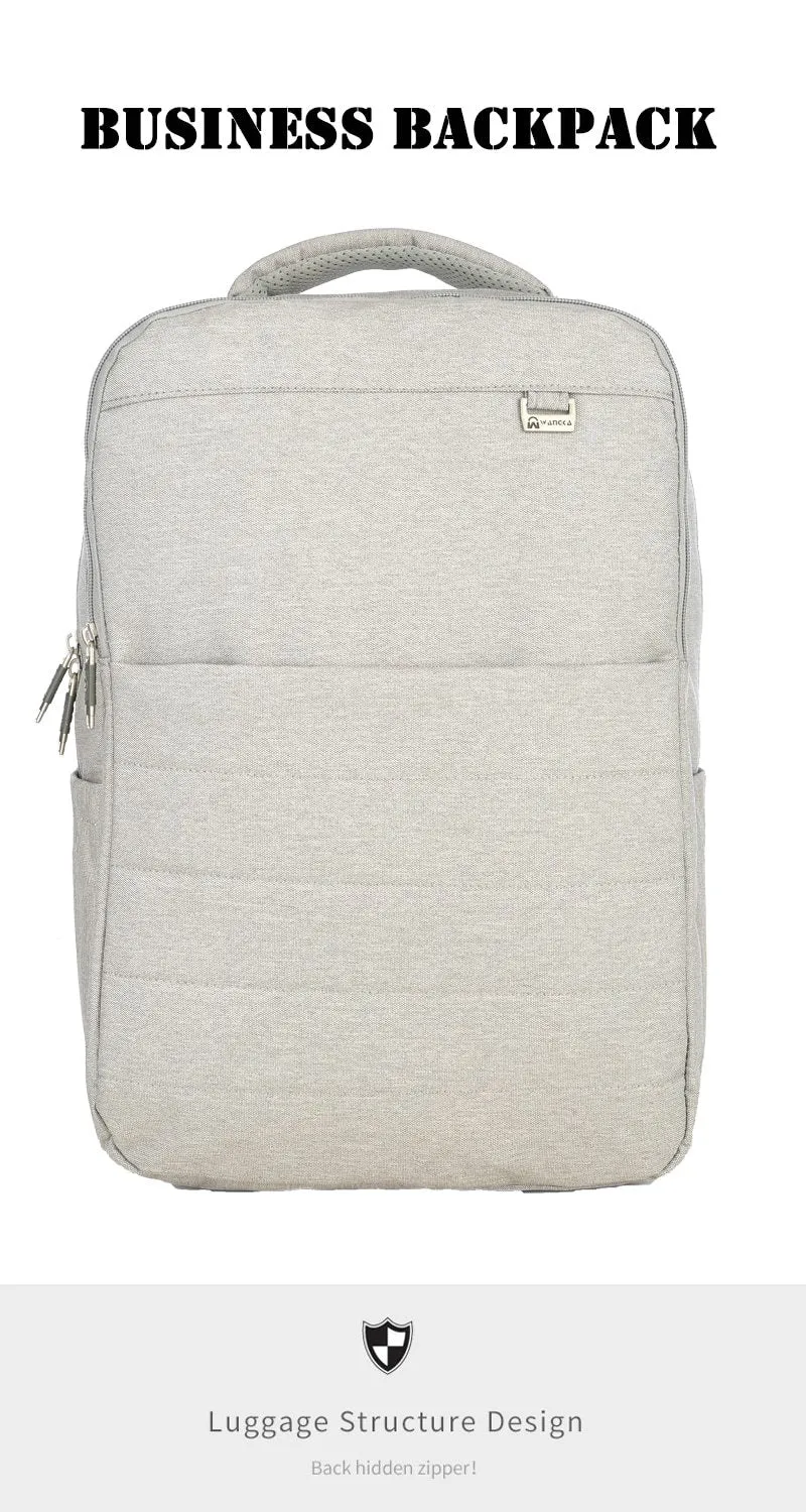 Anti Theft Canvas Leisure Business 15.6inch Laptop Backpack With Headphone Interface