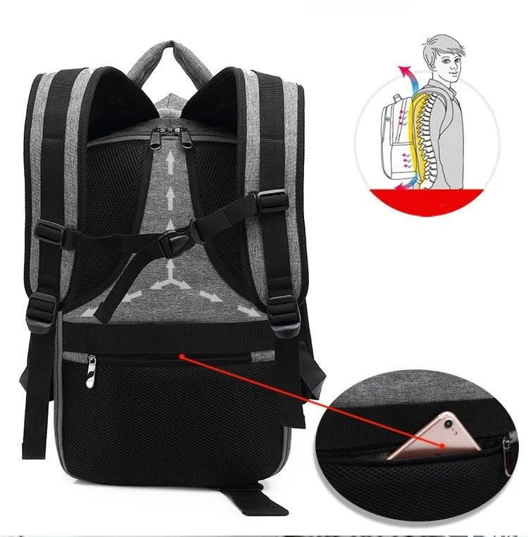 Anti Theft Laptop Backpack Men 15.6 Travel Rucksack Pack Bag Large Capacity