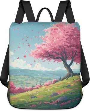 Anti-theft Lightweight Shoulder Bag Travel Essentials Backpack For Women Men College Work Weekender Backpack Large Shoulder Bag With Multiple Pockets Backpack (Hillside Trees)