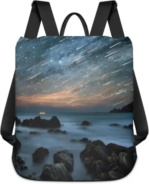 Anti-theft Lightweight Shoulder Bag Travel Essentials Backpack For Women Men College Work Weekender Backpack Large Shoulder Bag With Multiple Pockets Backpack (Meteor Shower)