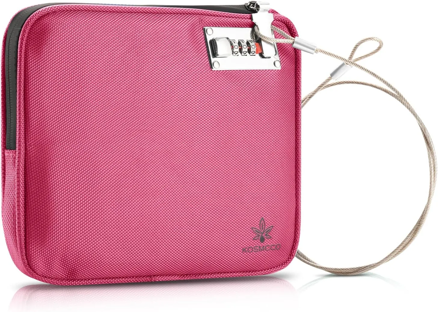 Anti-Theft Locking Beach Bag, 9x7.5-inch Portable Beach Safe for Securing Your Valuables and Phone – Rose Red