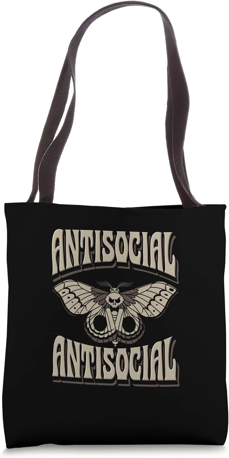 Antisocial Butterfly Solitude Loner Shy Geek Quiet Introvert Tote Bag