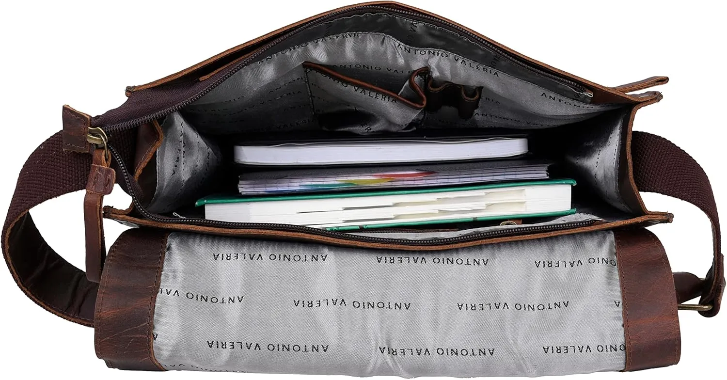 Antonio Valeria Albert Premium Leather Messenger Bag for Men