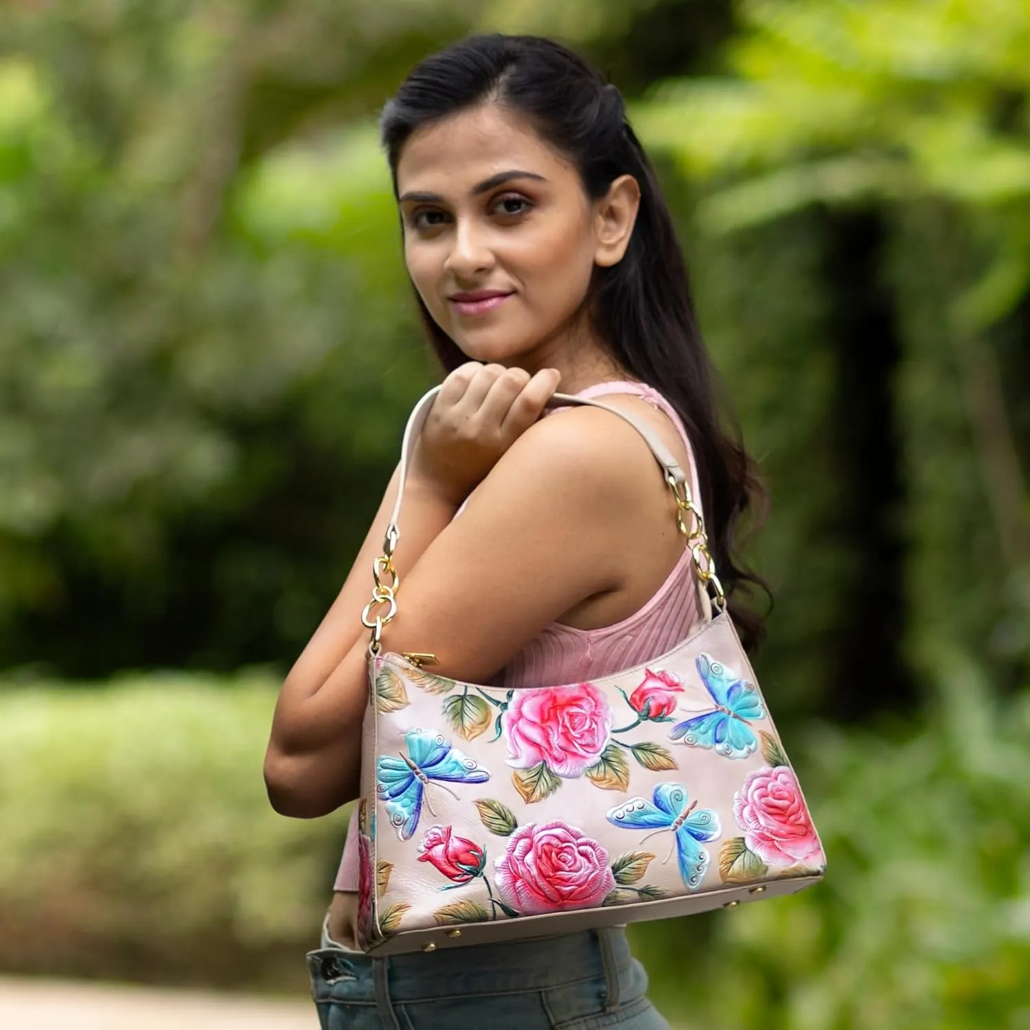 Anuschka Hobo with Chain Strap-707