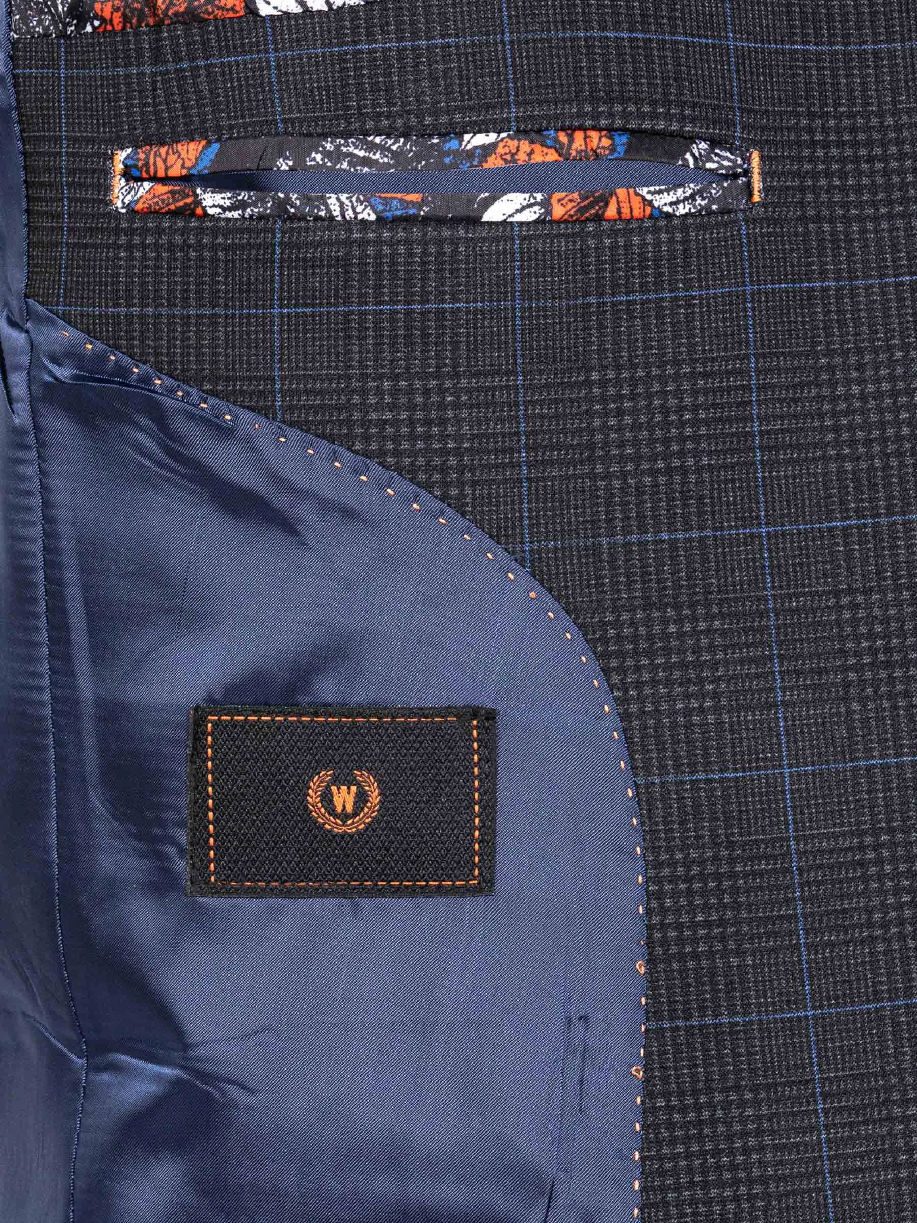 Archer Checkered Indigo Navy Blazer