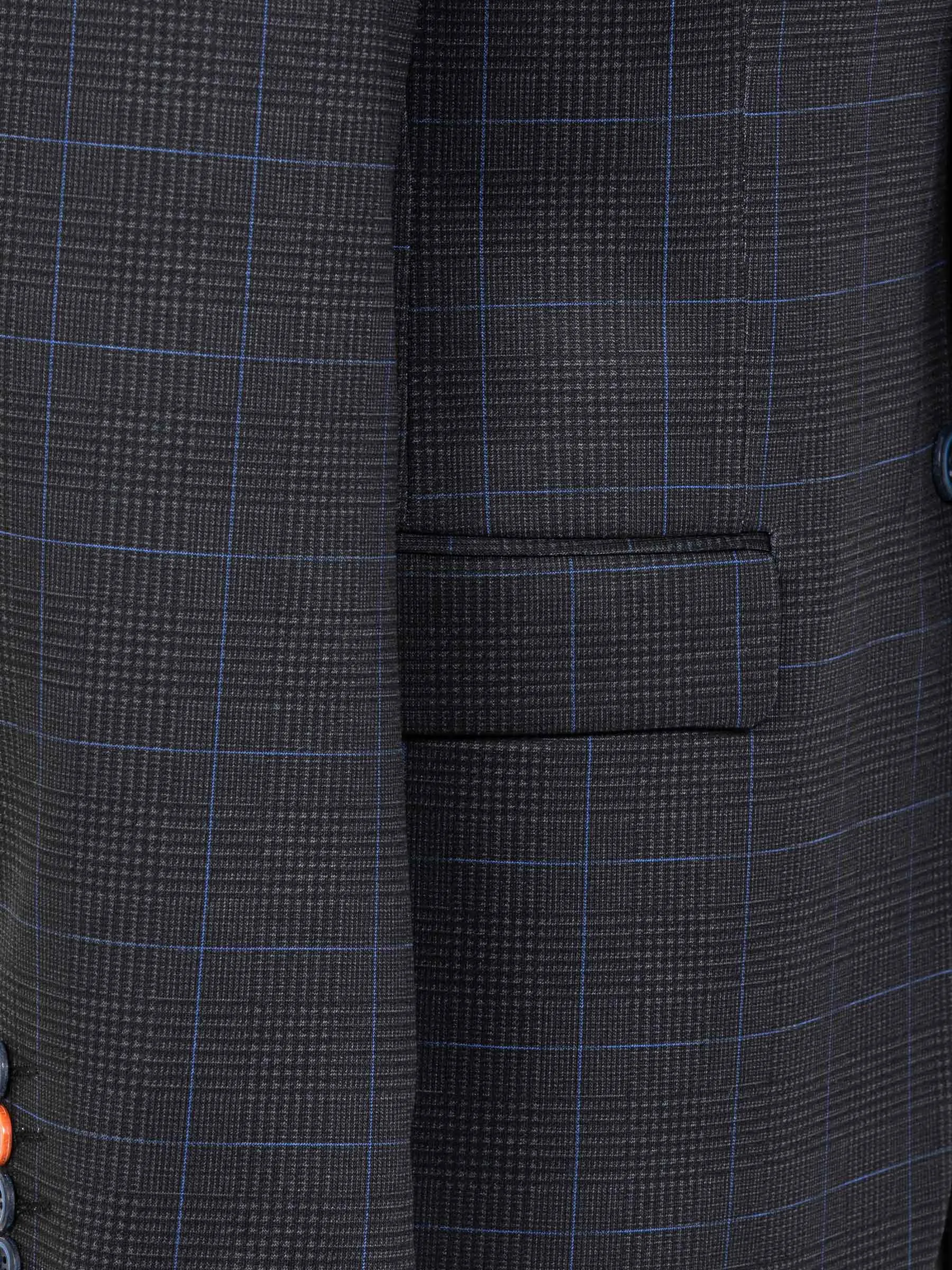 Archer Checkered Indigo Navy Blazer