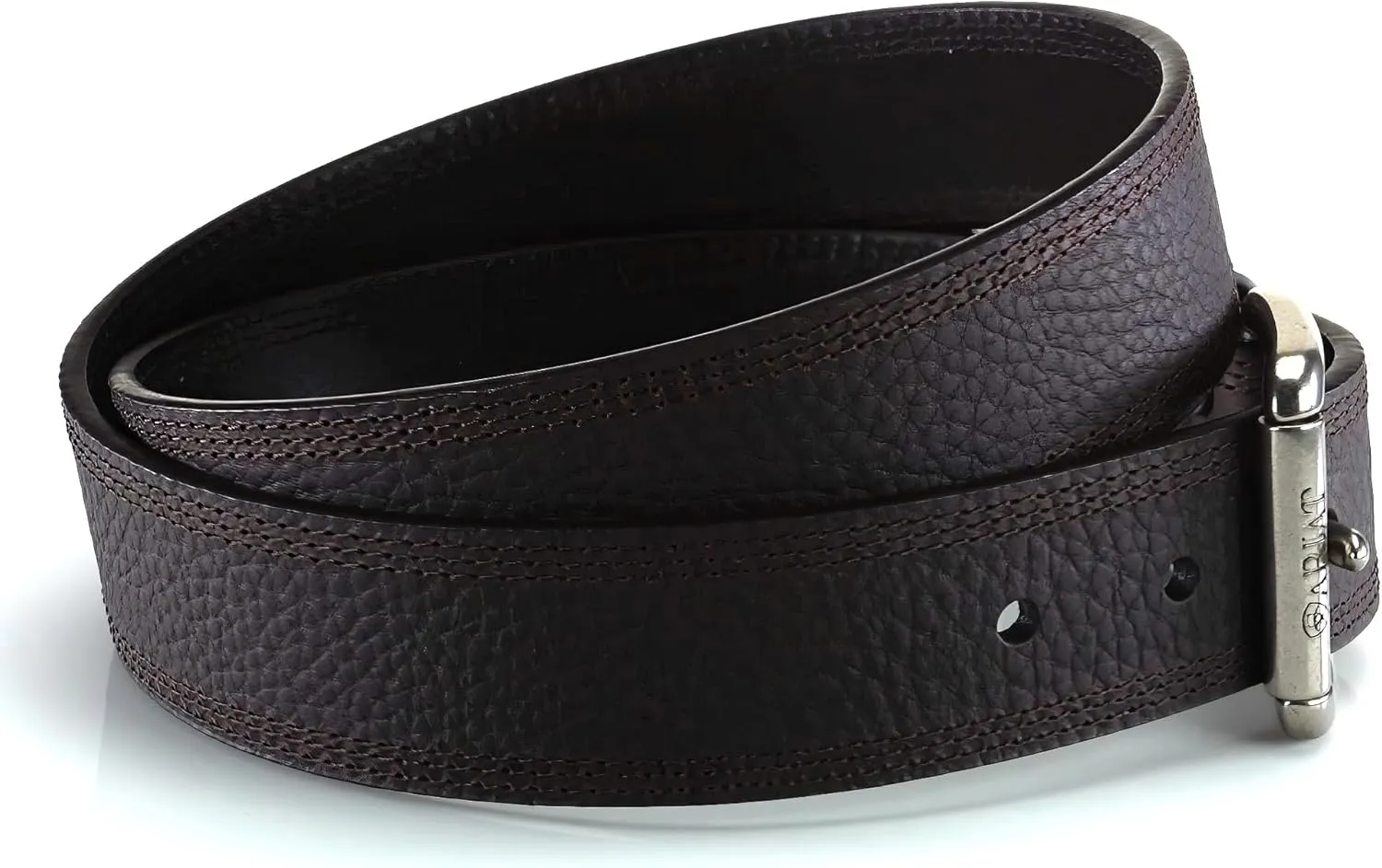 ARIAT Men's Rollershirt Triple Stitch Leather Belt