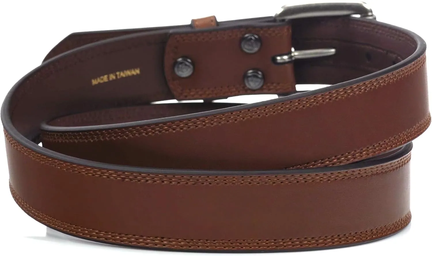 ARIAT Men's Rollershirt Triple Stitch Leather Belt