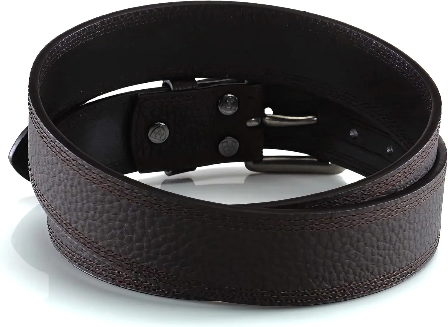 ARIAT Men's Rollershirt Triple Stitch Leather Belt