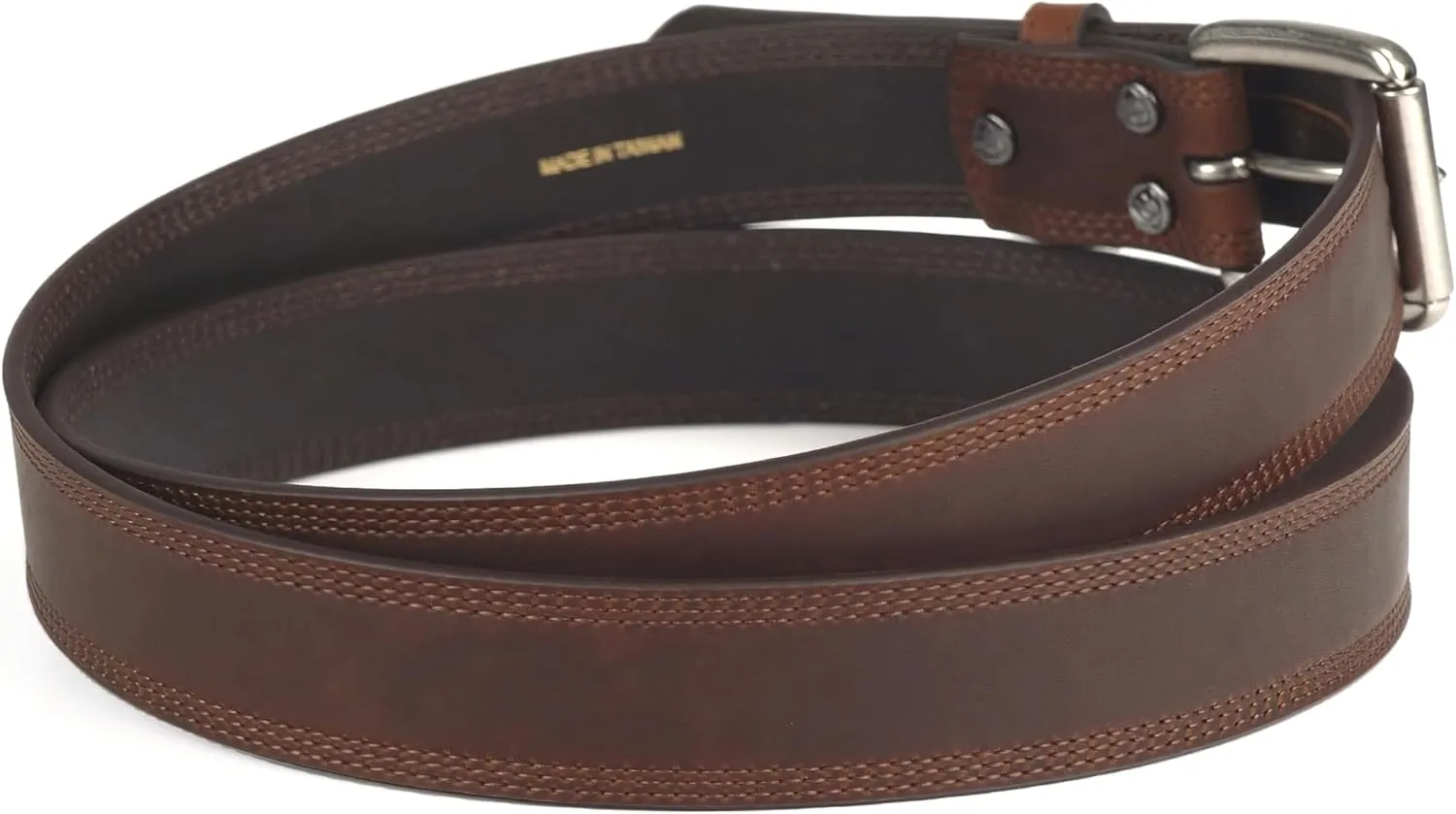 ARIAT Men's Rollershirt Triple Stitch Leather Belt