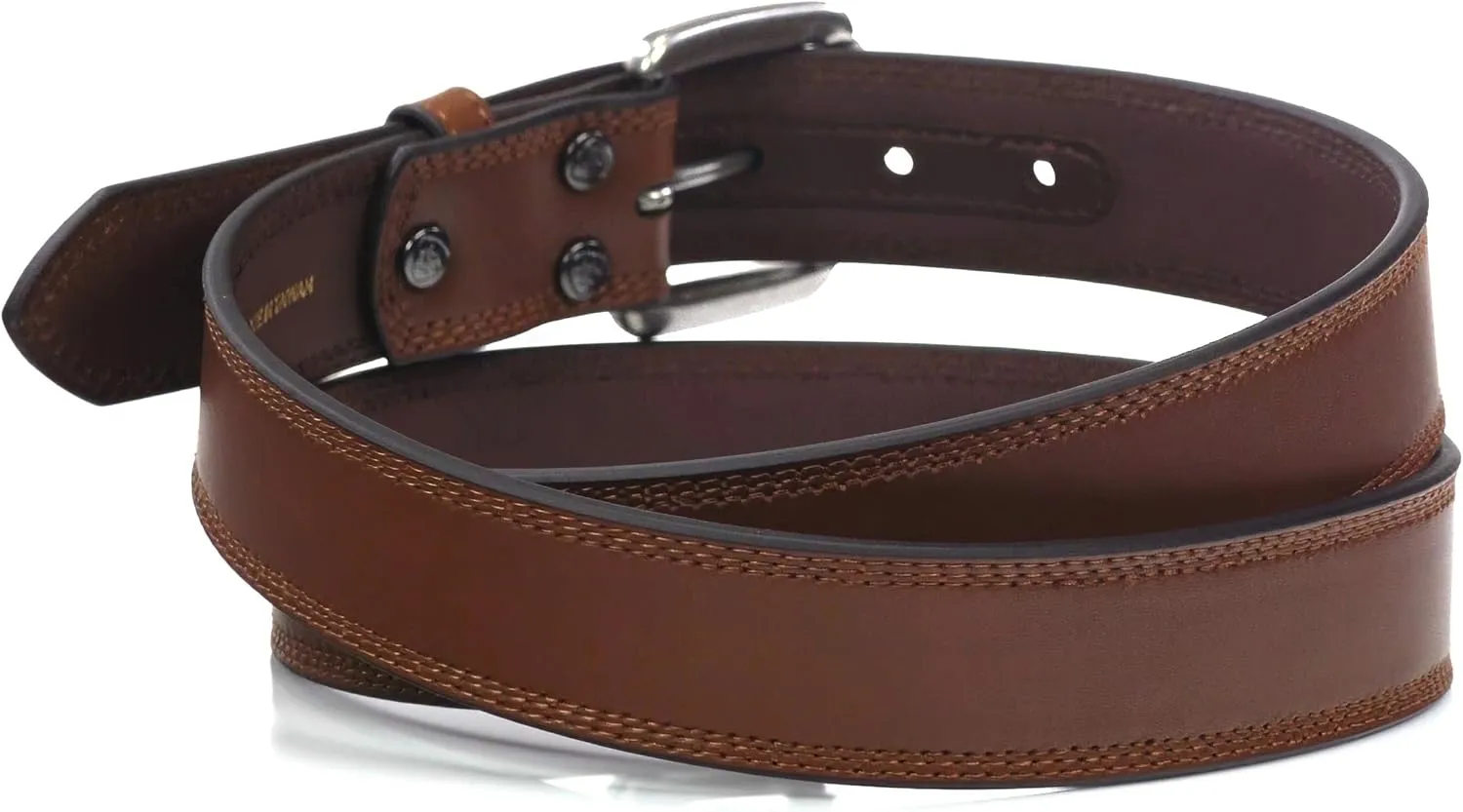 ARIAT Men's Rollershirt Triple Stitch Leather Belt