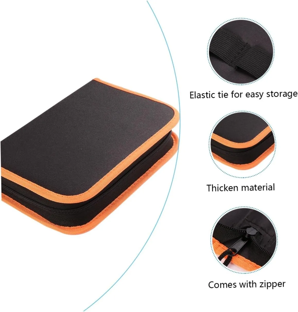 ARTIBETTER 2 Pcs Storage Bag Carving Pumpkin Tools Pumpkin Carving Kits Pumpkin Carving Tool Storage Case Drill Bit Organizer Bag Tool Bag Carved Decorative Tools Pouch Black Mixed Textiles