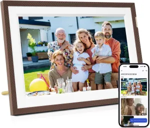 ARZOPA 10.1" WiFi Digital Picture Frame, HD IPS Anti-Glare Touch Screen Digital Photo Frame with 32GB Storage, Wall Mountable, Auto-Rotate, Easy Sharing&Custom Gifting via Free ARZOPA APP for Mom
