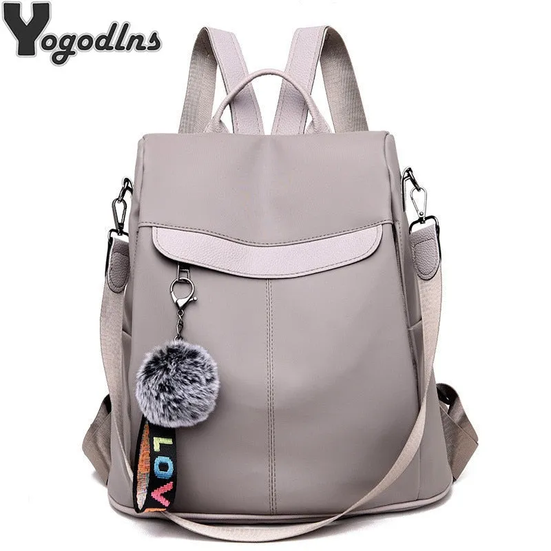 Backpack Anti-theft for Purse Casual Lightweight Shoulder Rave testimonials International delivery School Women Teenagers Mochila Girls Hairball Waterproof Rucksack Bag