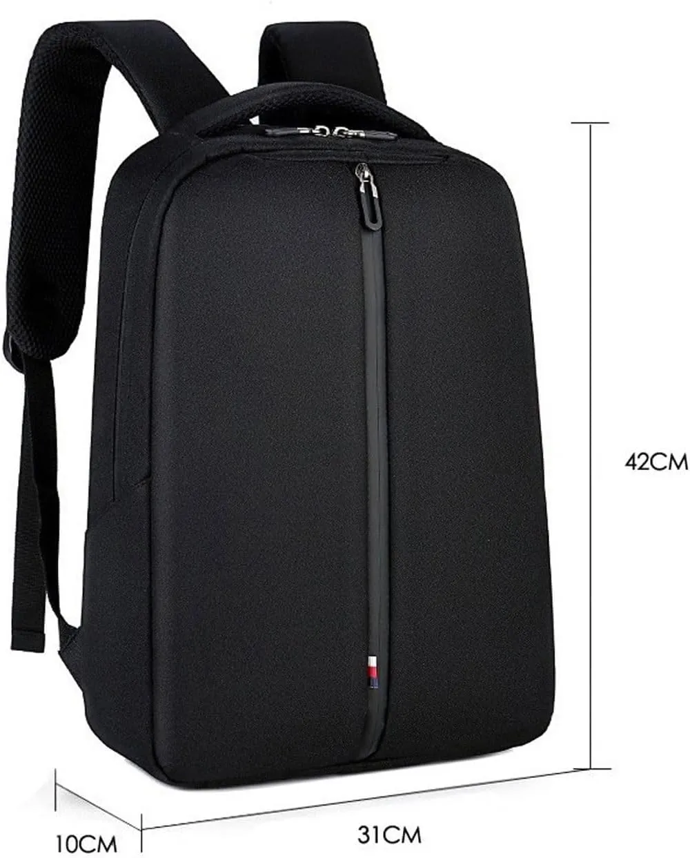 Backpack For Men Men's Grey Nylon Business Backpack Portable Urban Laptop Bag with Multifunctional Design(Black)