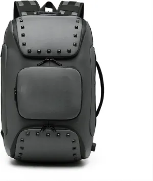 Backpack For Men Multifunctional Anti-theft Waterproof Laptop Backpack for Men with USB Charging Port Travel Shoe Bag(Gray)