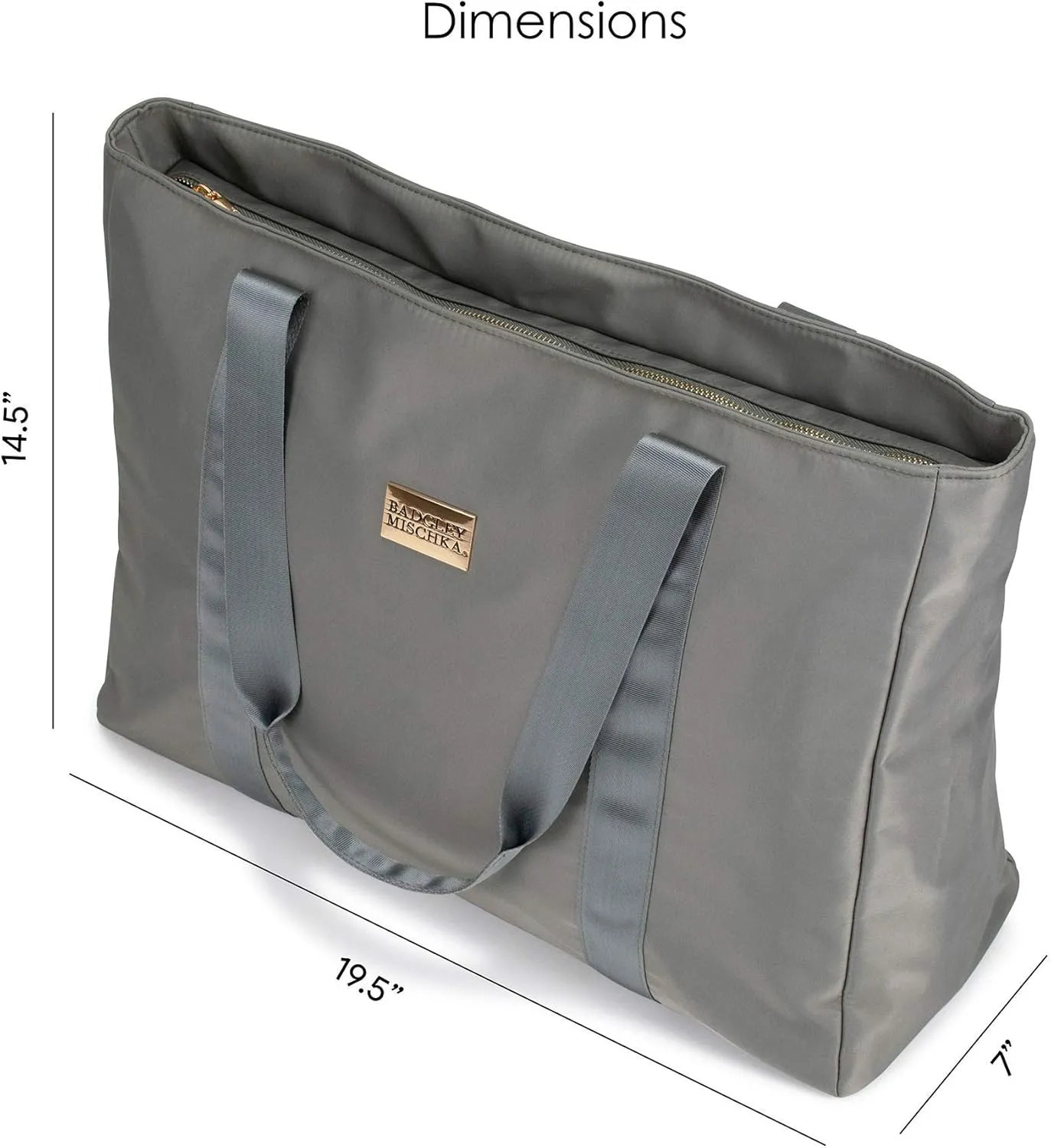 BADGLEY MISCHKA Nylon Travel Tote Weekender Bag - Lightweight Packable Travel Bag