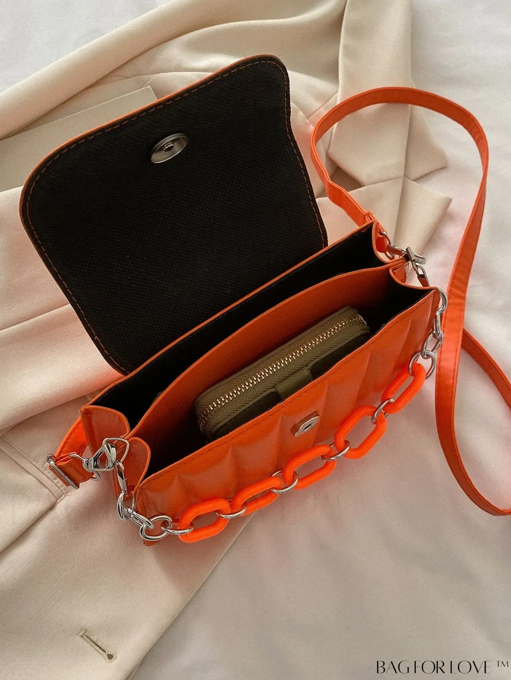 BagForLove - Chic Chain Embellished Compact Satchel
