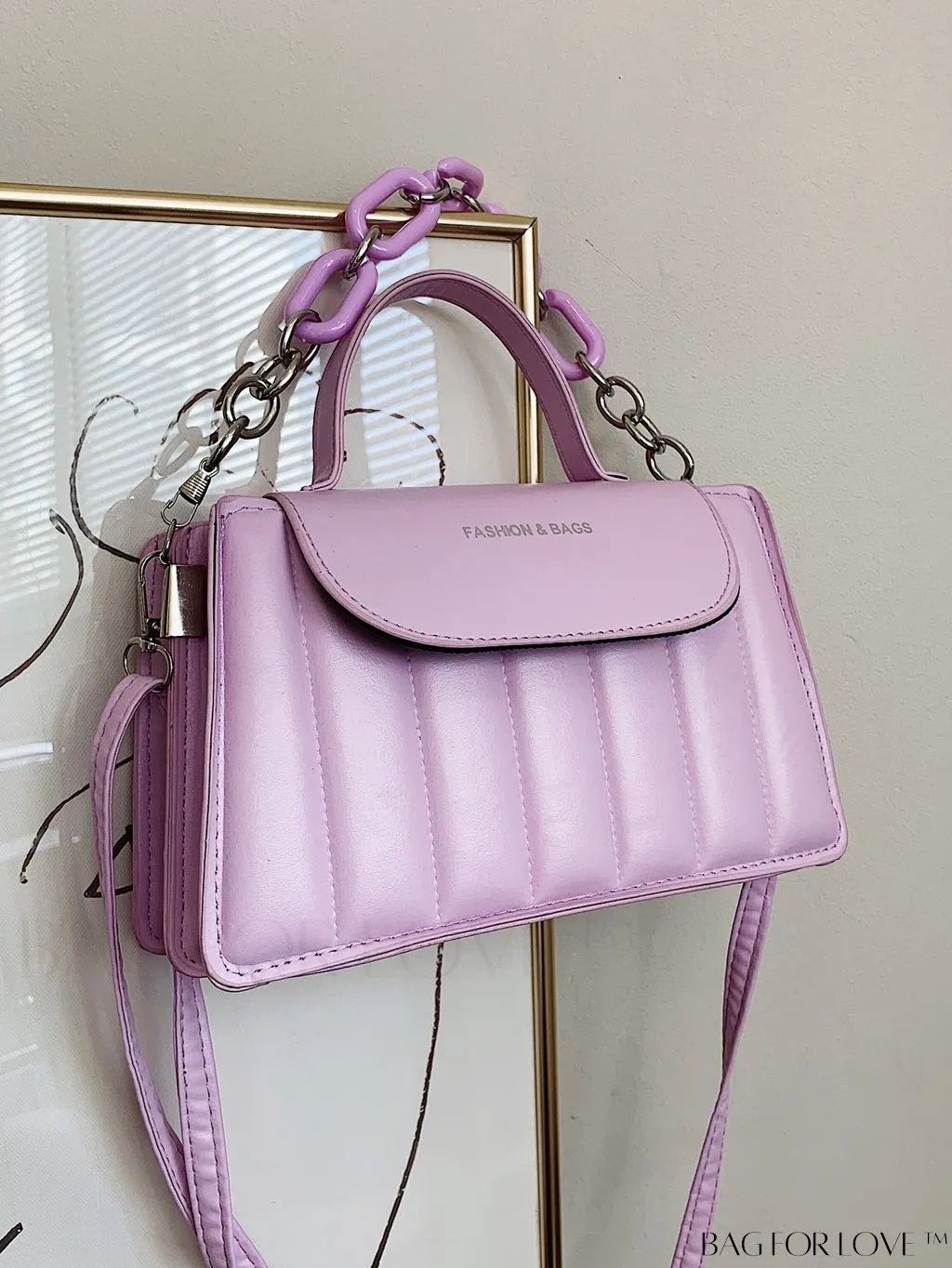 BagForLove - Chic Chain Embellished Compact Satchel