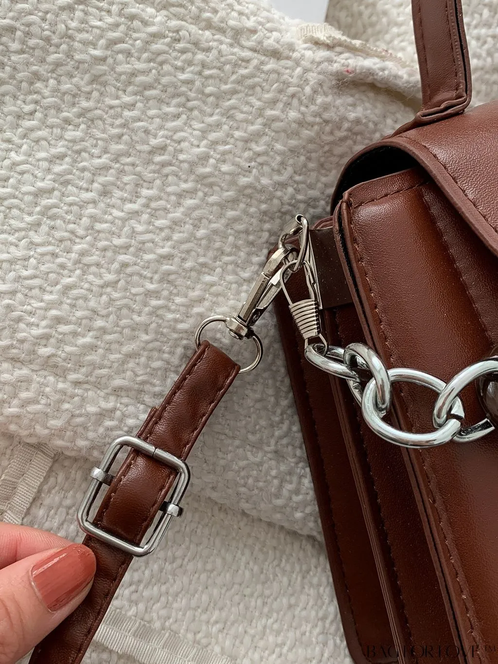 BagForLove - Chic Chain Embellished Compact Satchel