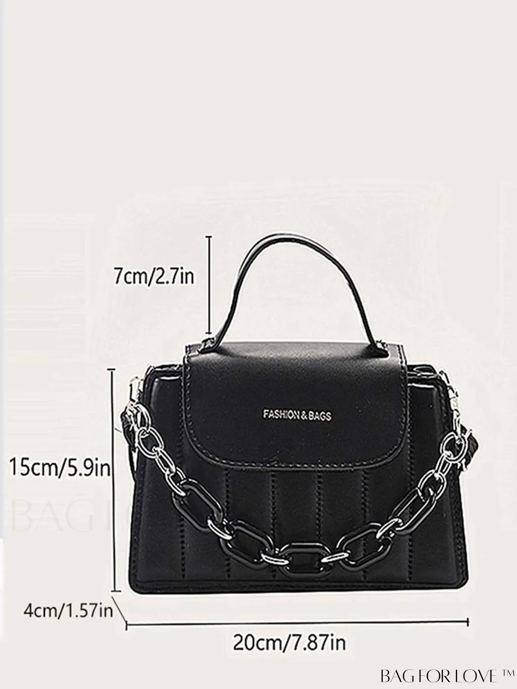 BagForLove - Chic Chain Embellished Compact Satchel