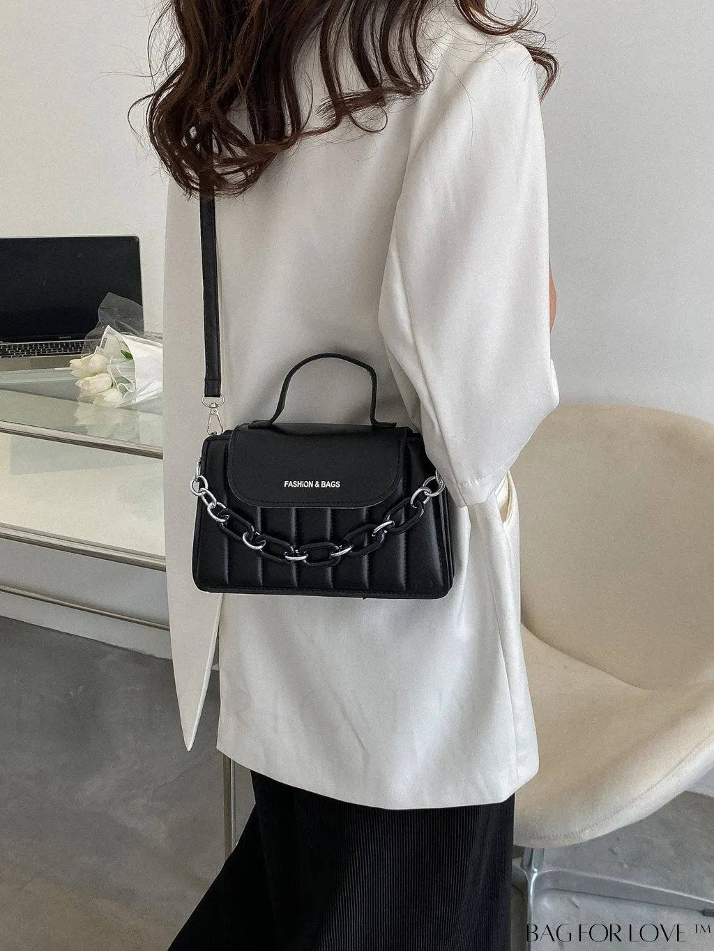 BagForLove - Chic Chain Embellished Compact Satchel
