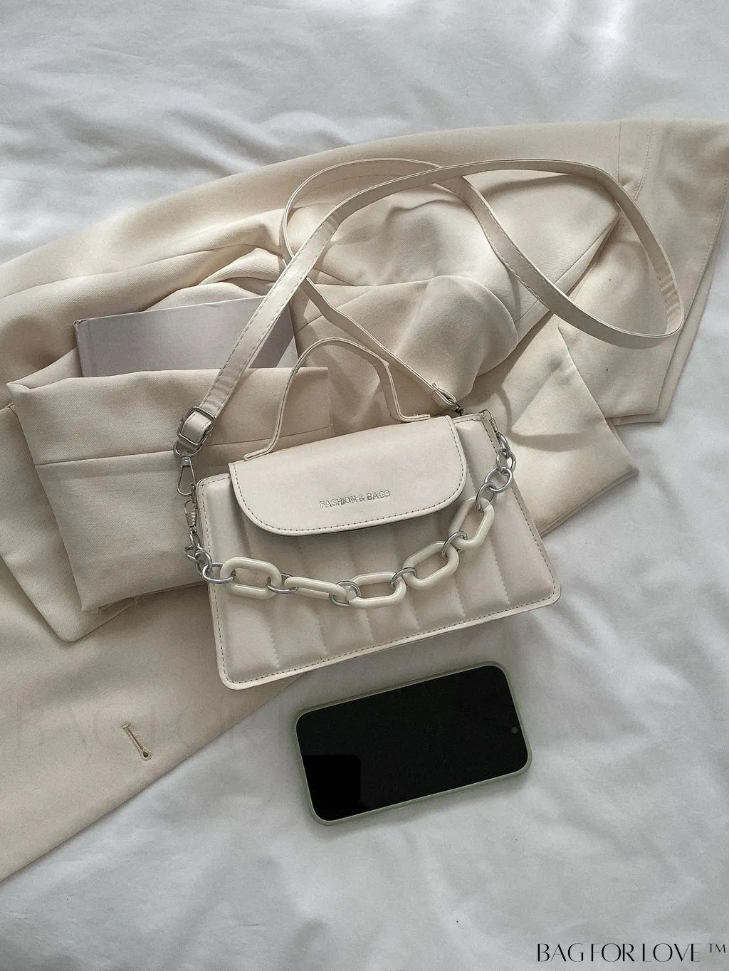 BagForLove - Chic Chain Embellished Compact Satchel