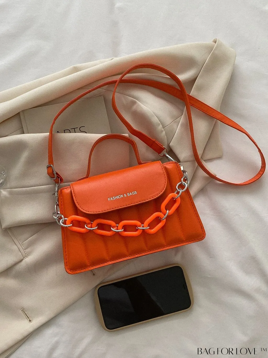 BagForLove - Chic Chain Embellished Compact Satchel