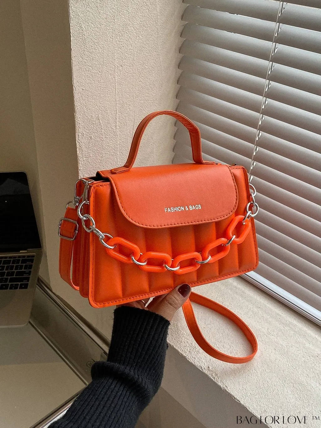BagForLove - Chic Chain Embellished Compact Satchel