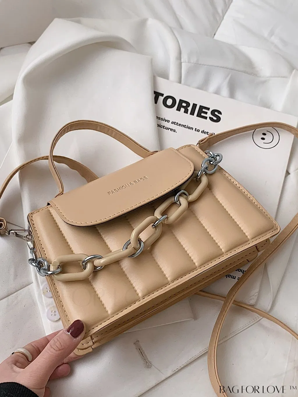 BagForLove - Chic Chain Embellished Compact Satchel