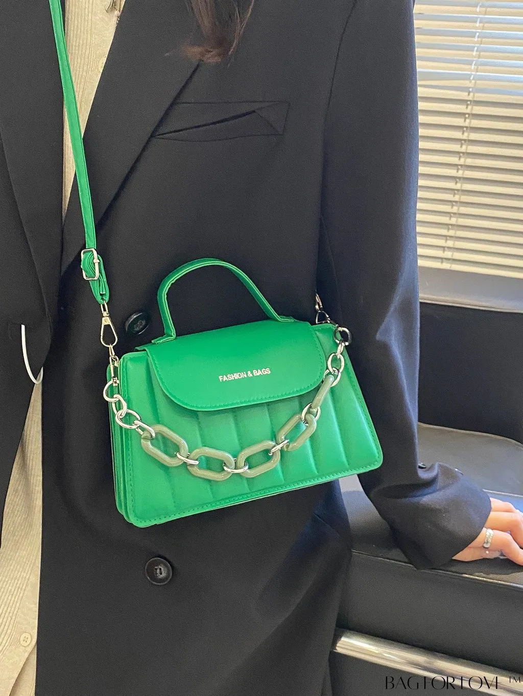 BagForLove - Chic Chain Embellished Compact Satchel