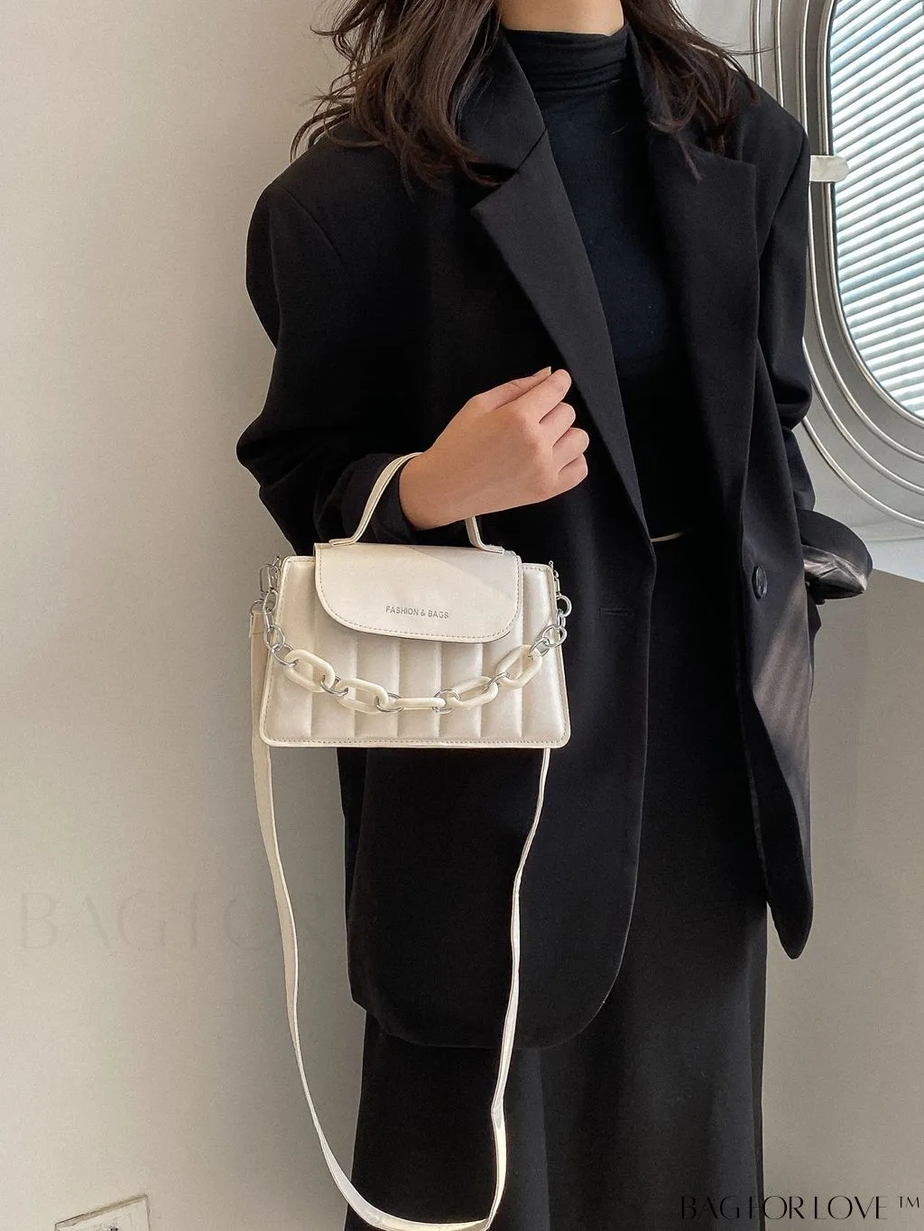 BagForLove - Chic Chain Embellished Compact Satchel