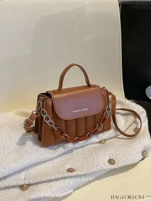 BagForLove - Chic Chain Embellished Compact Satchel