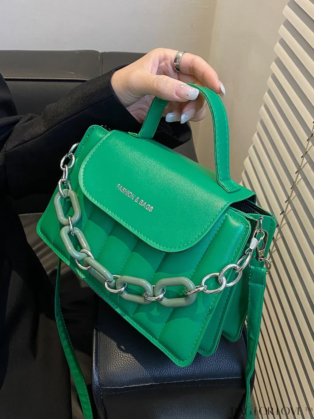 BagForLove - Chic Chain Embellished Compact Satchel