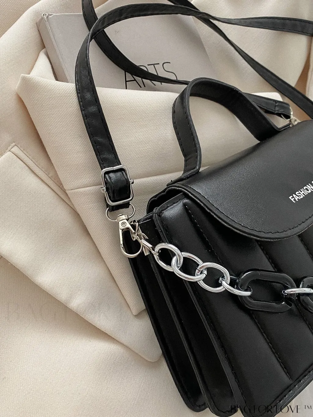 BagForLove - Chic Chain Embellished Compact Satchel