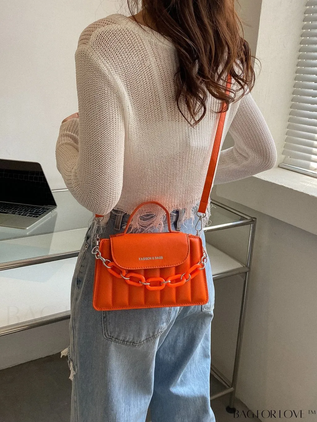 BagForLove - Chic Chain Embellished Compact Satchel