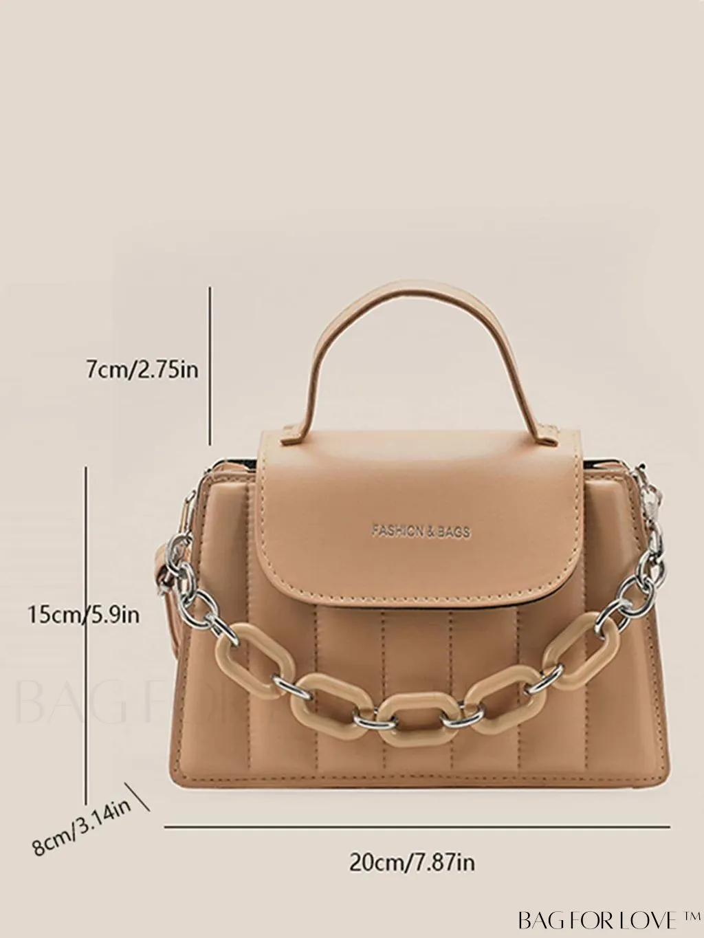 BagForLove - Chic Chain Embellished Compact Satchel