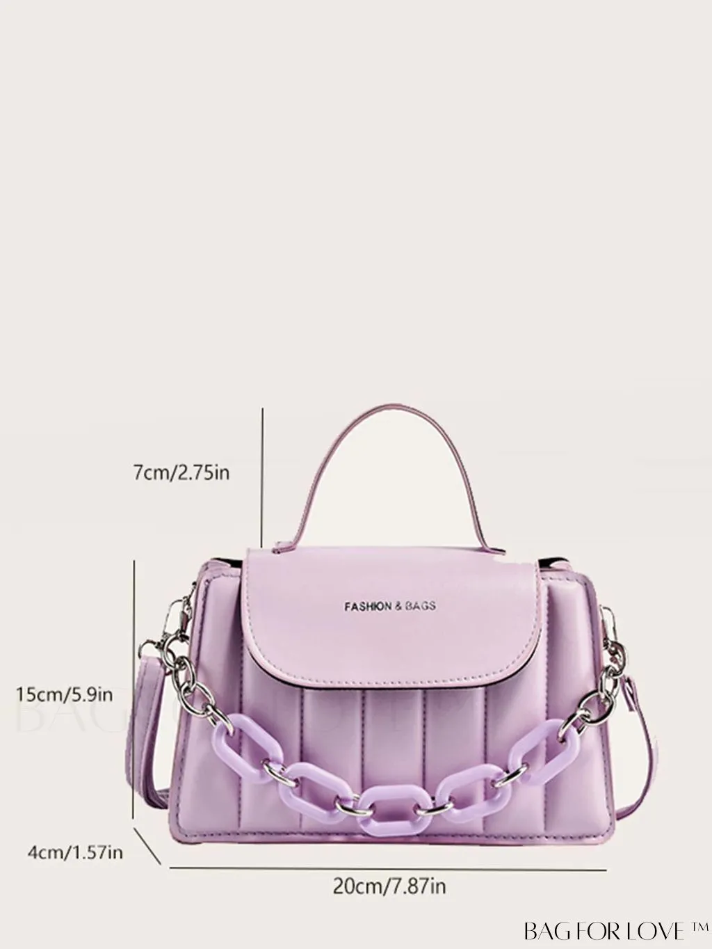 BagForLove - Chic Chain Embellished Compact Satchel